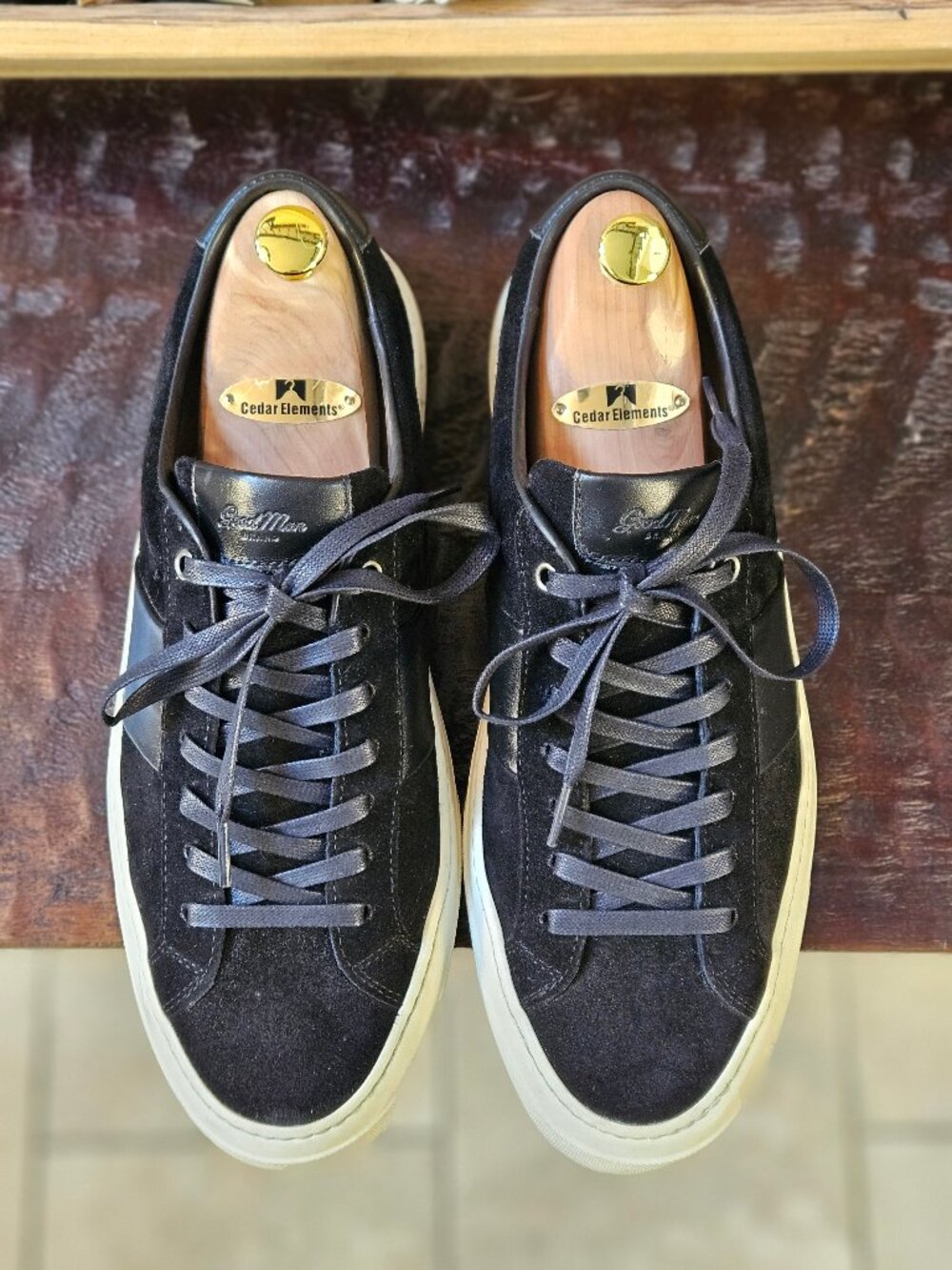 Good Man Brand Men's Midtown Suede Sneakers, Black, Sz 12 - Picture 2 of 14